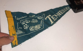 Tennessee “The Volunteer State” Antique Small Felt Pennant - $294.51 MXN