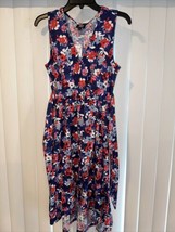 Bobeau Navy/Red Floral Print Women&#39;s Dress Size Small. NWT.1 - £18.59 GBP