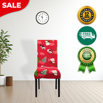 Anyhouz Chair Cover Red Snowman Christmas Holiday Design with Anti-Dirt - $326.19 MXN