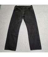Levi&#39;s 505 Jeans Mens 36 x 32 Straight Leg Regular Fit Waterless Black Wash - €19,45 EUR