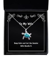 Brilliant Wife, Keep Calm and Let The Senator Wife Handle It, New Opal Turtle Ne - £39.03 GBP