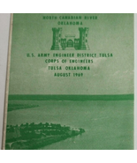 Vintage 1969 Canton Dam &amp; Reservoir Oklahoma Map Corp Engineers Canadian... - €11,16 EUR