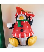 Gemmy Christmas Inflatable Penguin 4 ft tall Winter Be Kool Weighted TESTED - $38.70