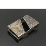 BILL TENDLER 925 Sterling Silver - Vintage Dark Tone Square Belt Buckle ... - €59,64 EUR