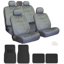 For Honda Premium Grade Grey Velour Fabric Car Seat Covers And Mats Set - $60.62