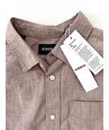 Hudson Simo Cotton Button Down Shirt Brown ( S ) - $162.95 CAD