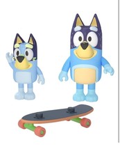 Disney BLUEY Skateboarding Dad Bandit &amp; Bluey Figures TV Cartoon New - £23.18 GBP