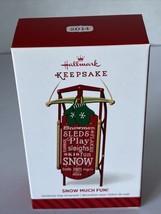 HALLMARK Keepsake Ornament - 2014 Snow Much Fun - Red Sled W/ Words - £5.51 GBP