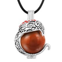 vintage Elephant Cage Pendant for 20mm Harmony bola Ball with sounds red Rhinest - £17.11 GBP