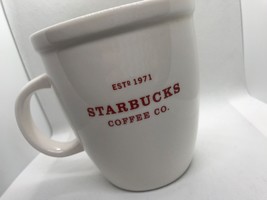 Starbucks 2007 White Holiday Coffee Mug 1971 Tea Cup 18 oz Large LIMITED ED - £23.56 GBP