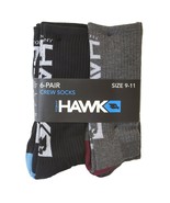 Tony Hawk Crew Socks 2 each Black White Gray 9-11 X-Games Skate Boarding... - £15.72 GBP