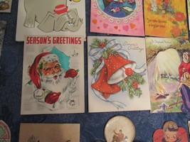 Lot Vintage Christmas Valentine Birthday Greeting Cards Early 1900&#39;s To 60&#39;s  - £58.36 GBP