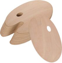 10 Pack Paint Palettes Classic Design Basswood Art Palette Tray w/Thumb ... - $19.99
