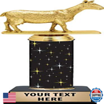 Crown Awards Goat Trophy 10.5 Black Midnight Goat Trophy Awards Engravin... - $55.75