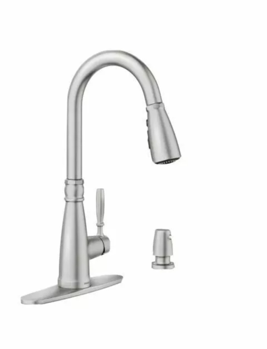 Moen Boman Pulldown Spot Resist Stainless Kitchen Faucet 87162SRS - $187.11
