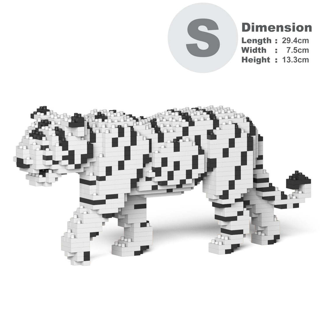 White Tiger Sculptures (JEKCA Lego Brick) DIY Kit