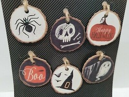 Halloween MINI Pumpkin Spider Ghost Skull Tree Ornaments Home Decor 1.5&quot; - £14.23 GBP