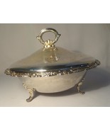 BEAUTIFUL ORNATE  ONEIDA SILVER PLATE COVERED SERVING DISH WITH LID - £23.46 GBP