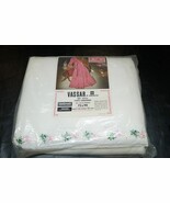 New Old Stock Floral Embroidered Trim Blanket  Blanket Single Double Bur... - $42.39