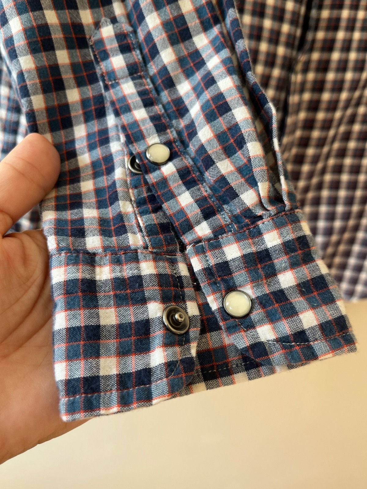 Polo by Ralph Lauren Sz L Women Slim Fit Gingham Shirt Chest Pockets Button Down Item image 6