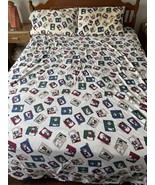 Queen Portuguese Cotton Christmas Snowman Flannel Sheet Set (4) - $38.61