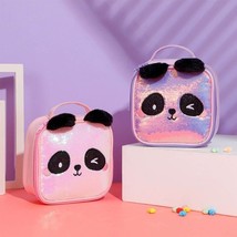 Makeup Bag, Cute Panda Sequins Cosmetic Toiletry Storage Organiser Case with Com - £15.15 GBP