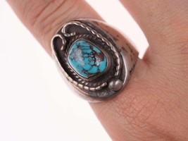 sz10 Vintage Navajo Sterling and turquoise ring r - $247.50