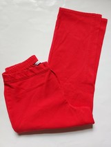 Isaac Mizrahi Live Cropped Capri Stretch Pants Womens Size 6 Red Pull On - £17.36 GBP