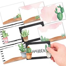 Cactus Name Tag Stickers | Set of 56 | Classroom Supplies - $11.99