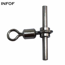 INFOF 100 pieces/lot Fishing Swivels Sleeves Cross-line ss Head and Tuoe Rolling - £66.76 GBP