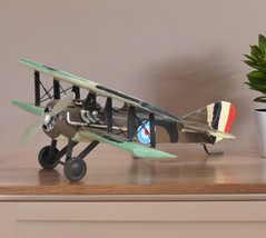 5 Inch Green Metal Hand Painted 1918 Aviation Military Plane Model Airplane - $144.49