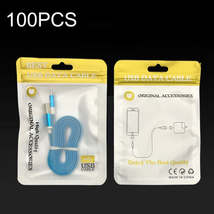 100PCS XC-0014 USB Data Cable Packaging Bags Pearl Light Ziplock Bag, Size: 11x1 - £3.94 GBP