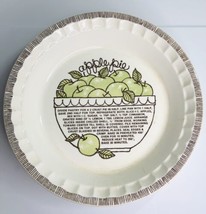 Vintage Apple Pie Dish w/ recipe on it Royals China USA - £9.90 GBP