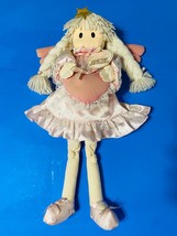 Lovable Angel Soft Vintage Doll 20&quot;, With Pink Wings, Pink Shoes And A Gold Star - £34.02 GBP