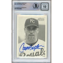 Carlos Beltran Kansas City Royals Autograph 2001 Bowman Heritage #64 BGS Auto 10 - £157.31 GBP