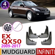 Car Mudflap for Infiniti EX EX25 EX35 EX37 QX50 2008~2017 Fender Mud Guard Flap  - £94.96 GBP