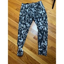 Nike Just Do It black white gray leggings size L Excellent - $14.11