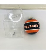 Jeppson&#39;s Malort Christmas Ornament Ball 3” Blue/Orange Collectible Chic... - £14.92 GBP