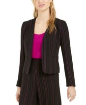 MSRP $119 Bar Iii Striped Open-Front Jacket Black Size Medium - $44.18