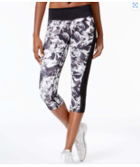NWT Ideology Womens Floral Cropped Athletic Leggings X Small Black - £20.45 GBP