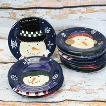 St Nicholas Square Snow Friends Salad Plates 7.875&quot; Lot of 12 - $58.79