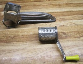 Vintage Mouli France Cheese Grater With One Drum/Yellow Handle + Extra D... - $19.99