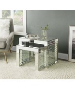 Nysa Mirrored Accent Table, Mirrored & Faux Crystals Inlay - €129,00 EUR Nysa Mirrored Accent Table, Mirrored & Faux Crystals Inlay - €129,00 EUR