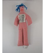 DAMMIT DOLL - Red &amp; White Striped With Blue Hair &amp; Eyes Stress Relief Pa... - £11.08 GBP