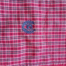 Chaps Easy Care Button-Down Collar Men's Plaid Long Sleeve Red Shirt Size Large image 7