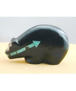 Zuni Emery Boone Jet &amp; Turquoise Inlay Medicine Bear Fetish Sculpture - $2,324.22 MXN
