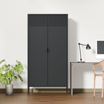 Metal locker with 2 doors and 5 shelves - 70.87 inch steel file cabinet for offi - £273.31 GBP