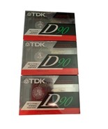 Lot of 3 TDK D90 Blank Audio Cassette Tapes High Output IECI Type1 Dynamic - $16.67 CAD