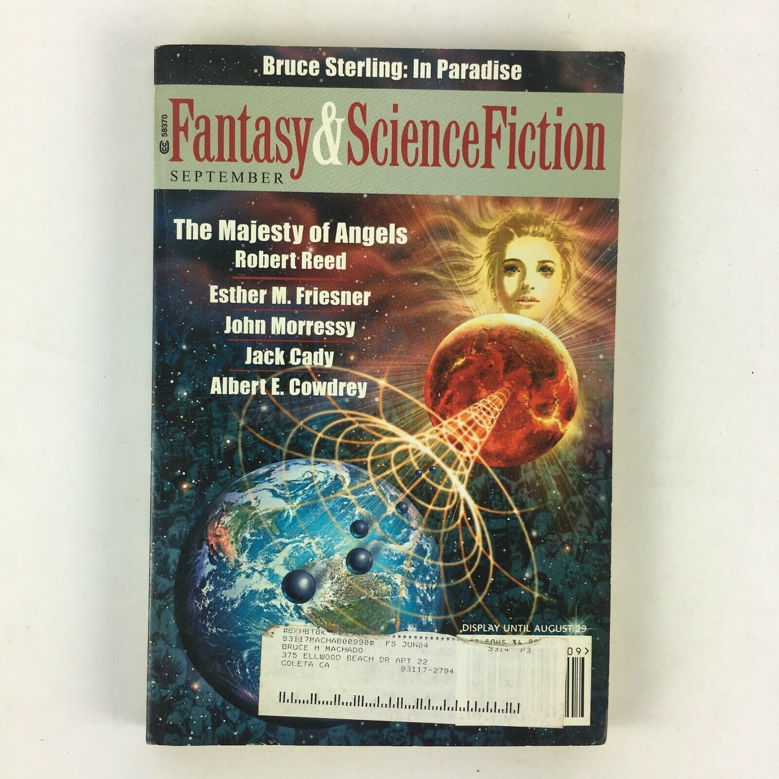 September Fantasy &amp; Science Fiction The Majesty of Angels Robert Reed Ja... - $5.99