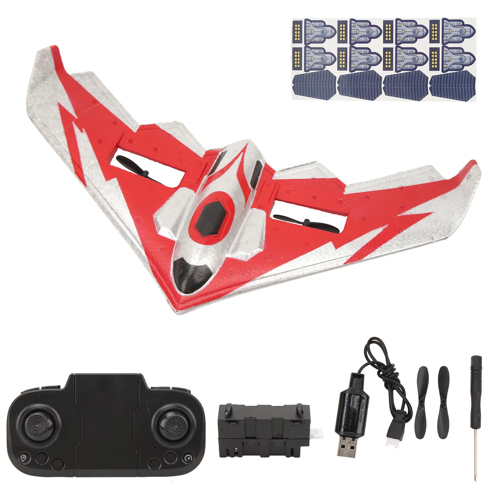 RC Plane Kit Glider Remote Control Airplane EPP Foam Aircraft with LED Light for - £29.64 GBP+